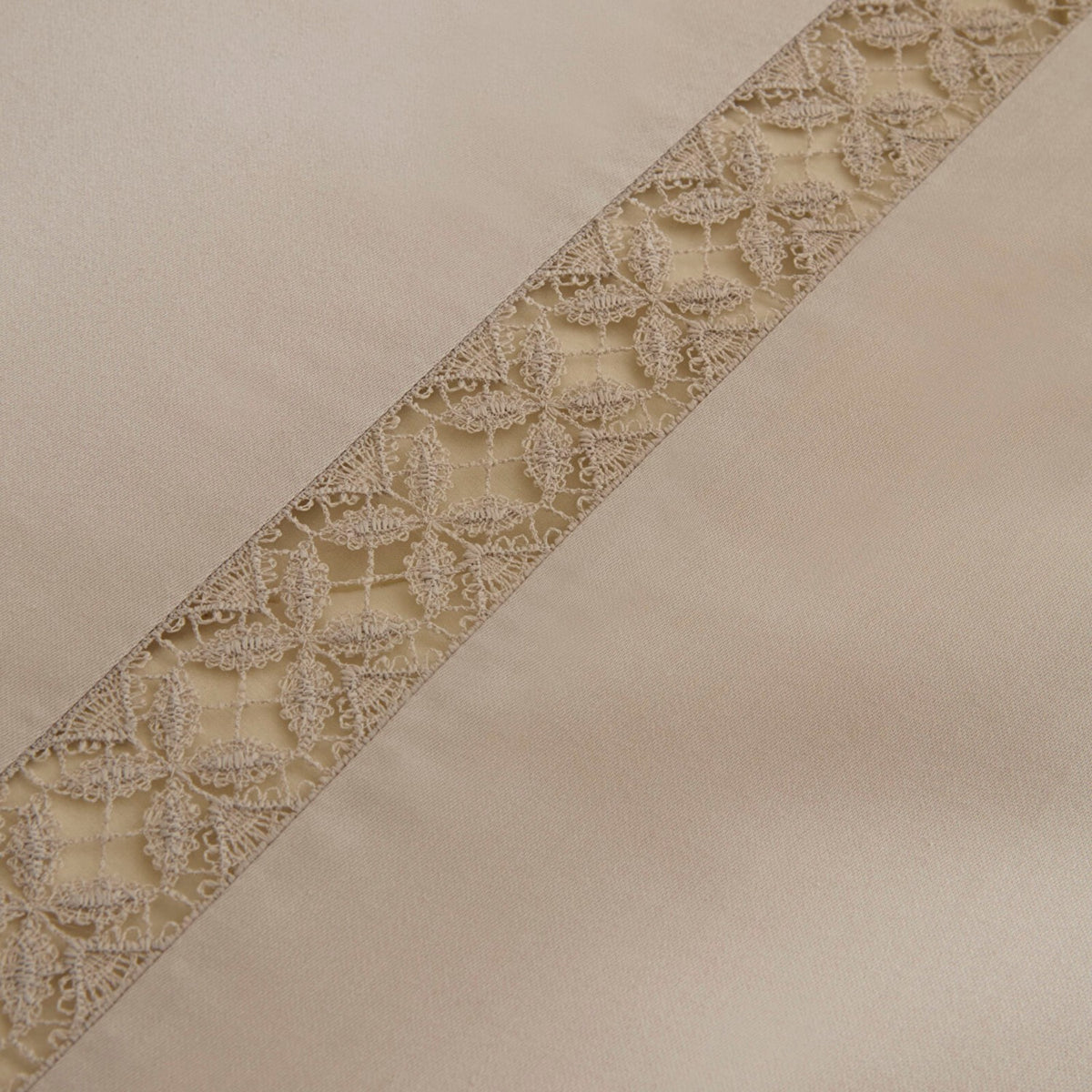 Karaca Home Miel %100 Cotton Sateen Double Sateen Duvet Cover Set Stone - MALLTURK