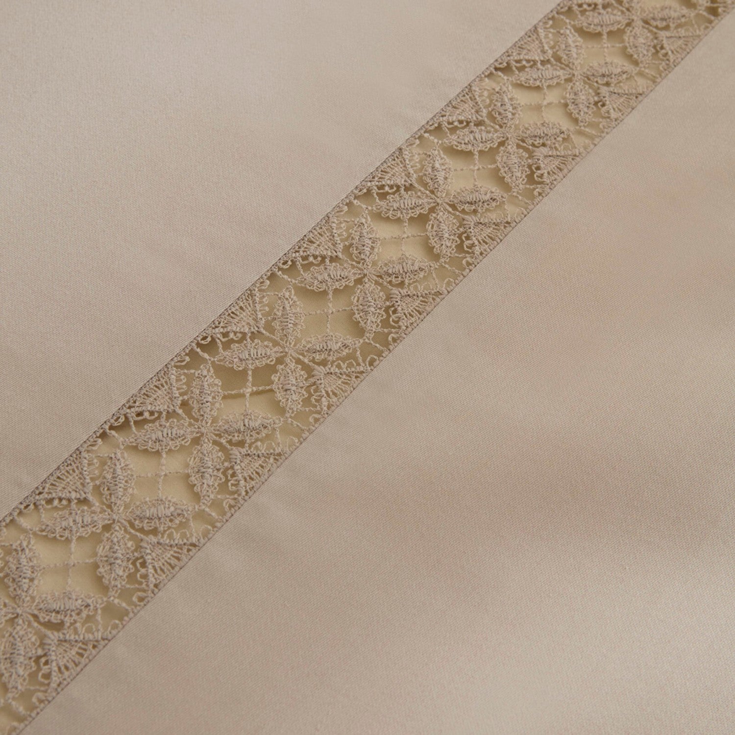 Karaca Home Miel %100 Cotton Sateen Double Sateen Duvet Cover Set Stone - MALLTURK