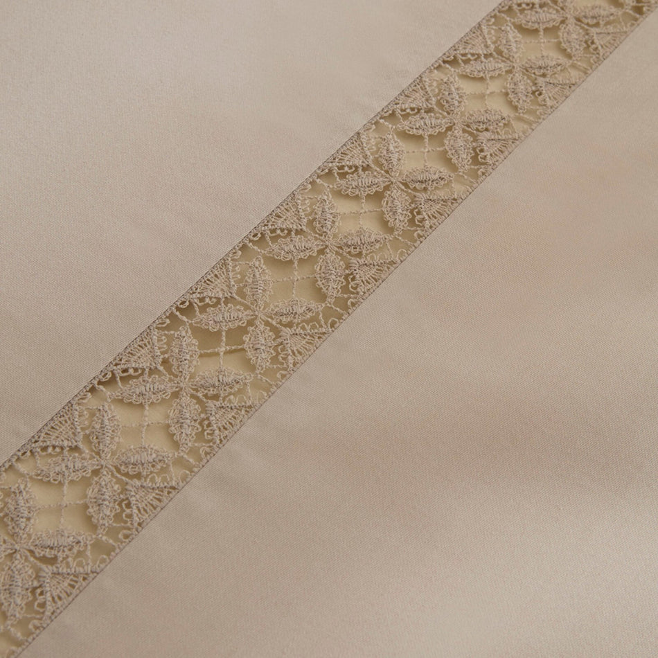 Karaca Home Miel %100 Cotton Sateen Double Sateen Duvet Cover Set Stone - MALLTURK