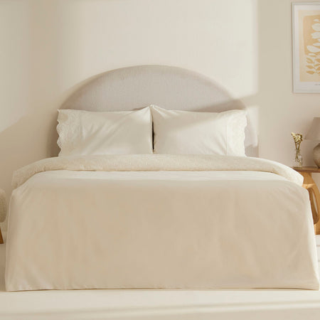 Karaca Home Avenza Embroidered Double Duvet Cover Set White - MALLTURK