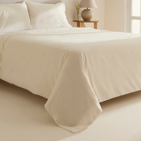 Karaca Home Avenza Embroidered Double Duvet Cover Set White - MALLTURK