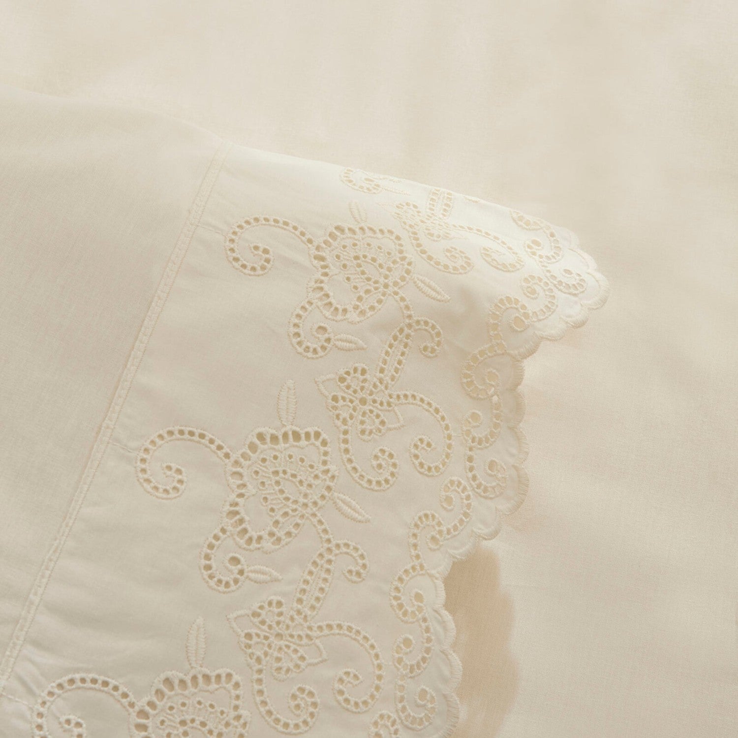 Karaca Home Avenza Embroidered Double Duvet Cover Set White - MALLTURK