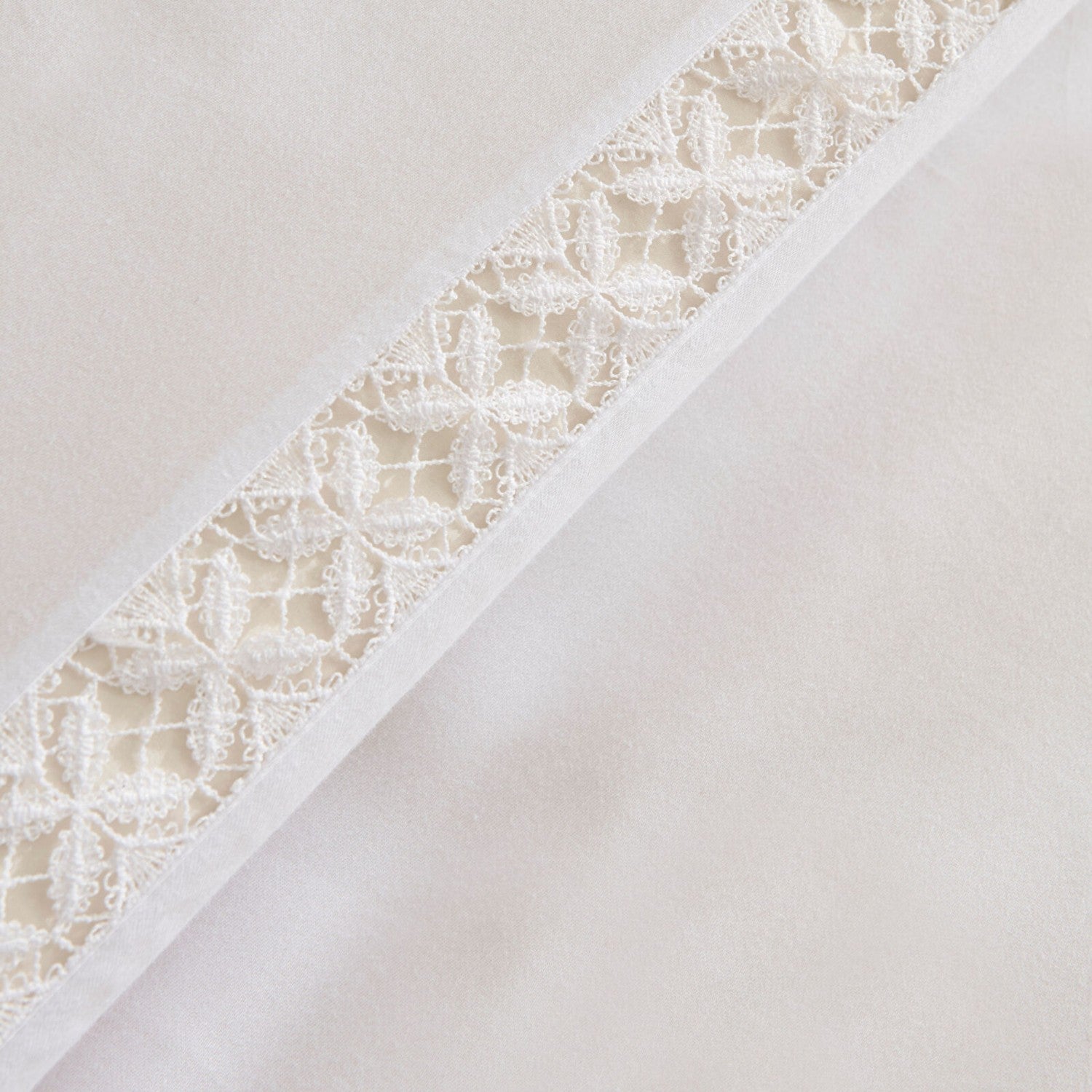 Karaca Home Miel %100 Cotton Sateen Double Duvet Cover Set White - MALLTURK