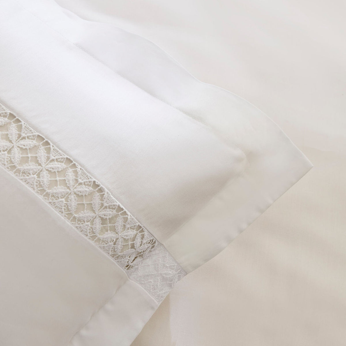 Karaca Home Miel %100 Cotton Sateen Double Duvet Cover Set White - MALLTURK