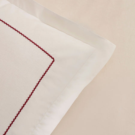 Karaca Home Beluna %100 Cotton Double Embroidered Duvet Cover Set White - MALLTURK