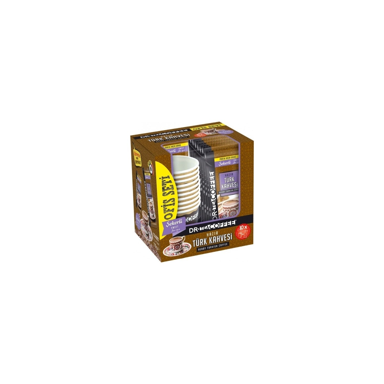 Dr.Coffee Sweetened Instant Turkish Coffee Office Set - 10 Pack - MALLTURK