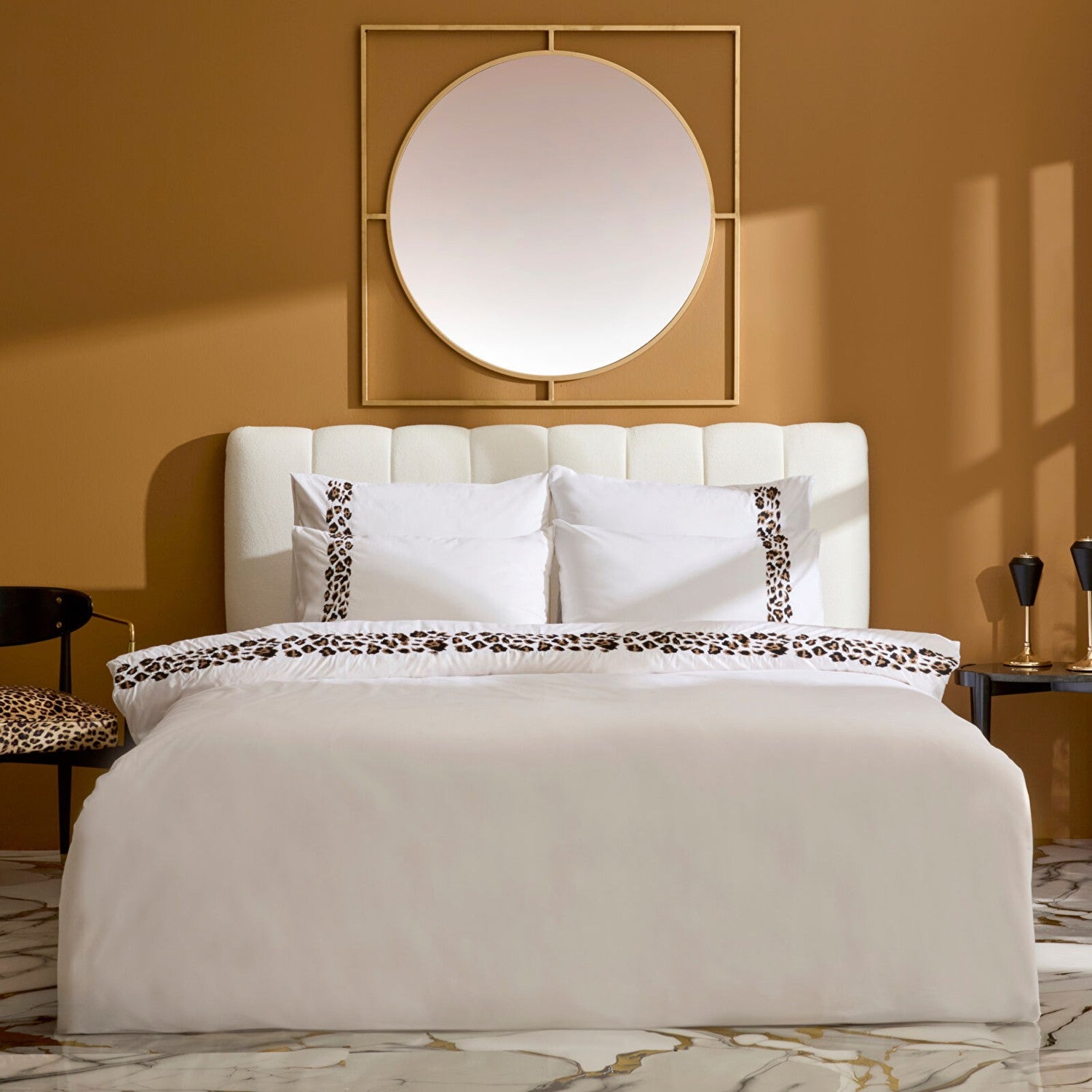 Karaca Home Furia %100 Cotton Embroidered Double Duvet Cover Set White - MALLTURK