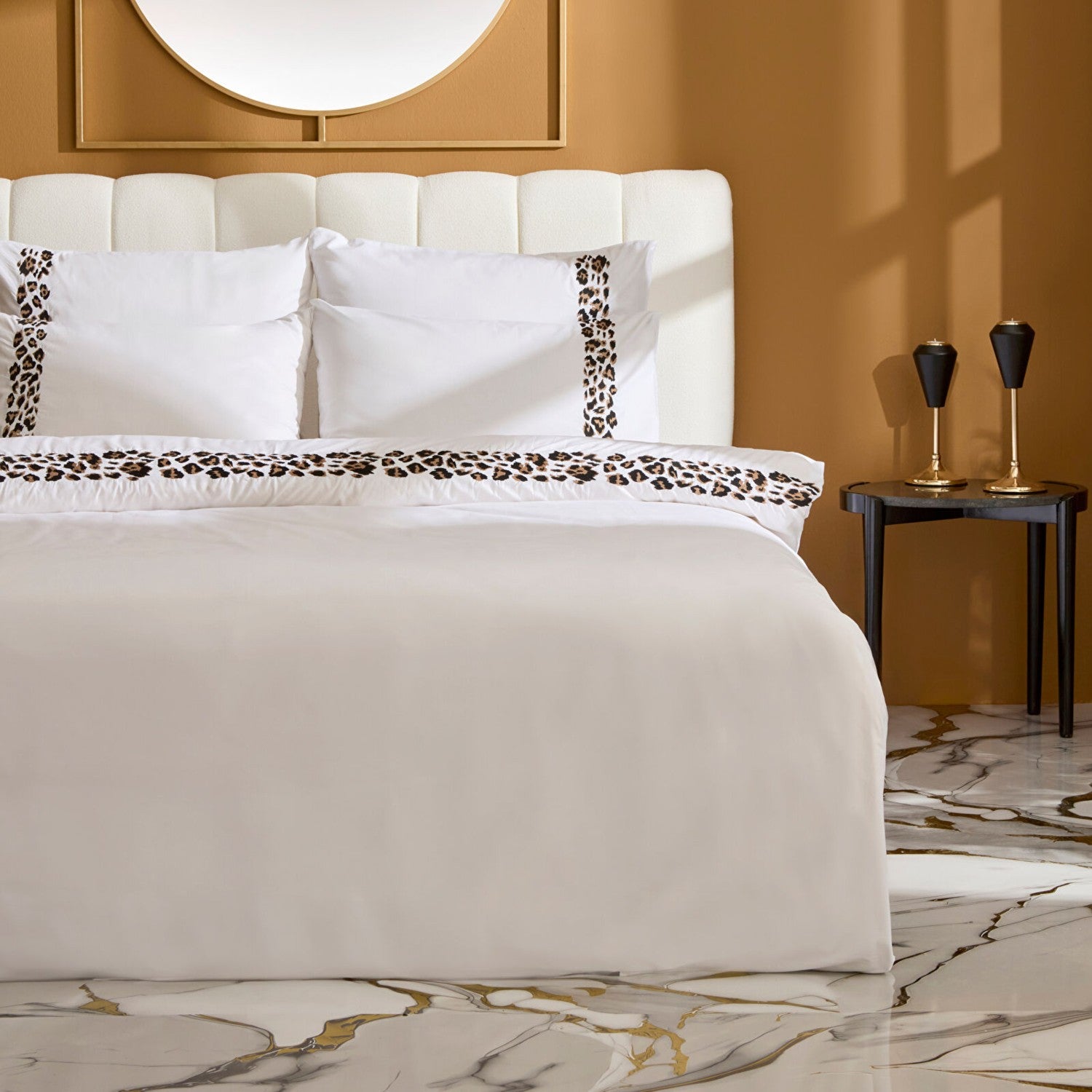 Karaca Home Furia %100 Cotton Embroidered Double Duvet Cover Set White - MALLTURK