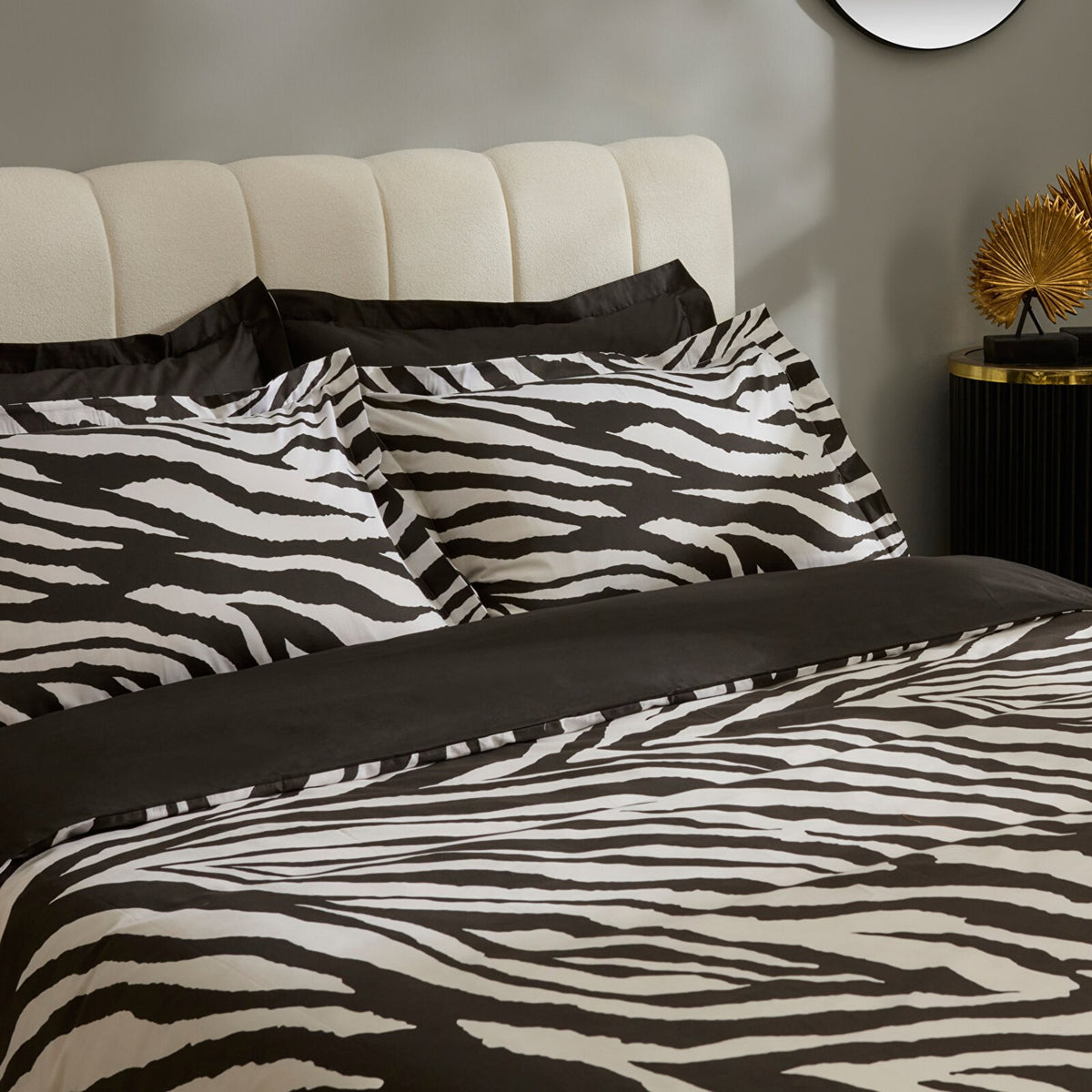 Karaca Home Marimba %100 Cotton Double Duvet Cover Set Black - MALLTURK