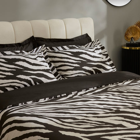 Karaca Home Marimba %100 Cotton Double Duvet Cover Set Black - MALLTURK