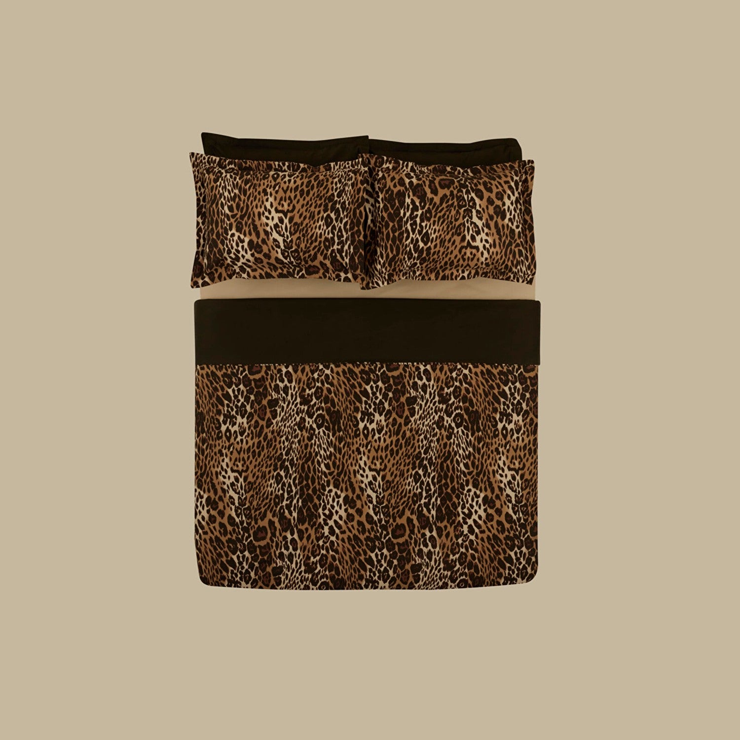Karaca Home Leovina %100 Cotton Double Sateen Duvet Cover Set Brown - MALLTURK
