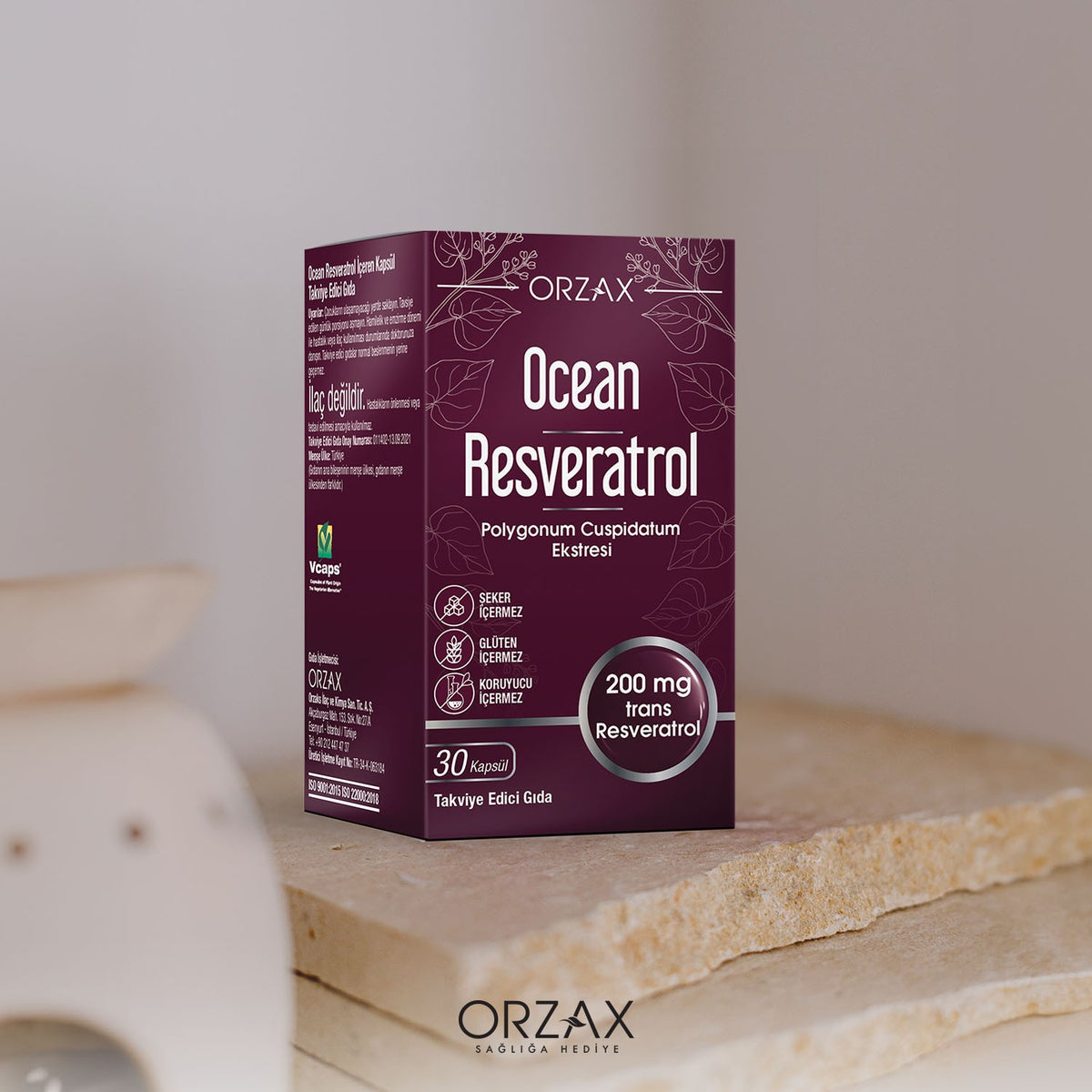 Orzax Ocean Resveratrol 200 mg 30 Capsule - MALLTURK