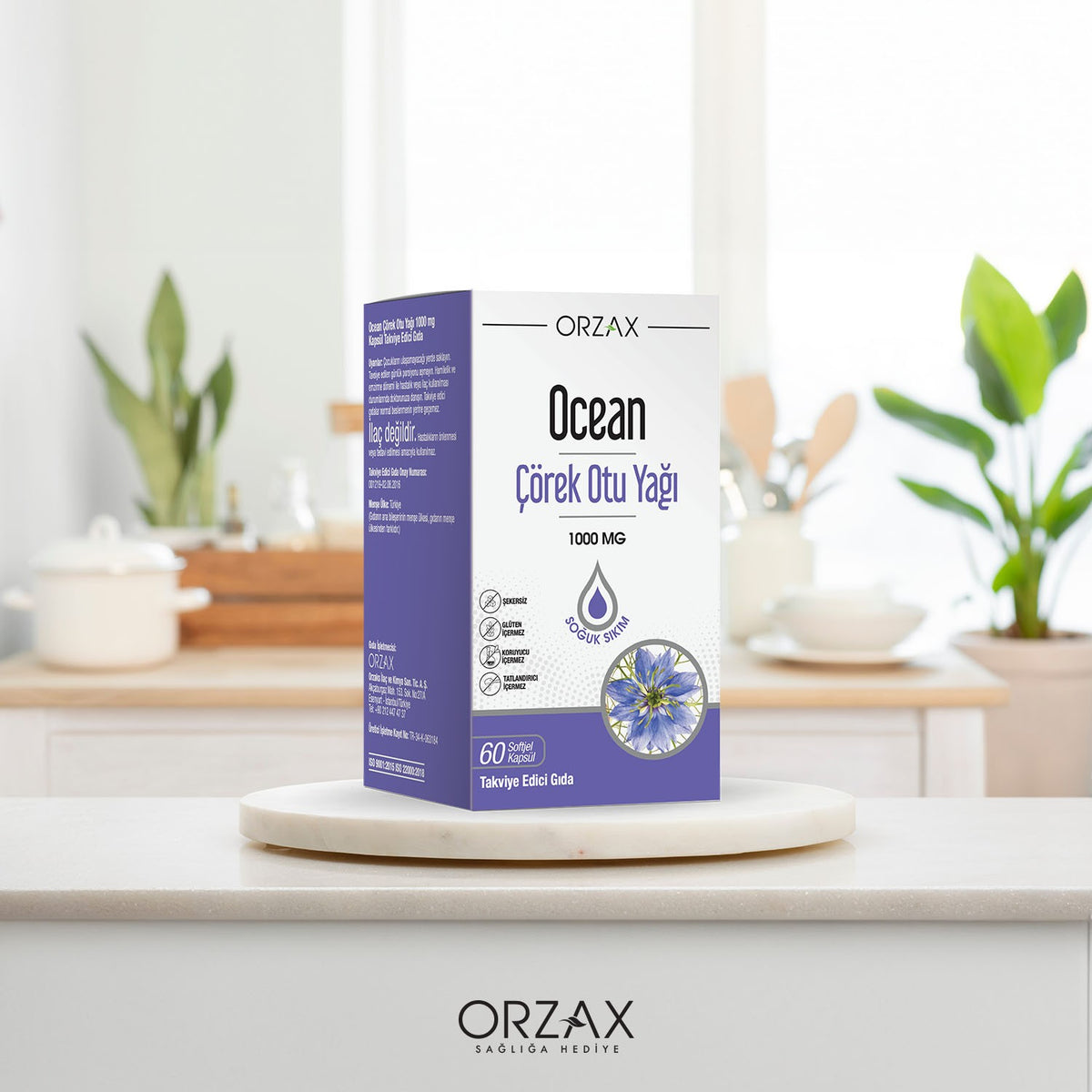 Orzax Ocean Black Seed Oil 1000 mg 60 Softgel Capsule Soguk Sikim - MALLTURK