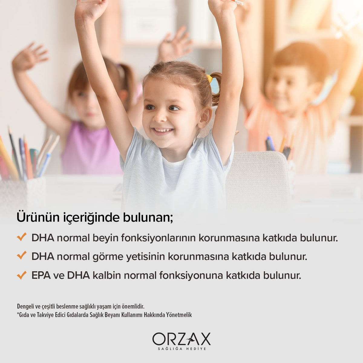 Orzax Ocean Fish Oil Orange Flavor Syrup 150 ml - MALLTURK