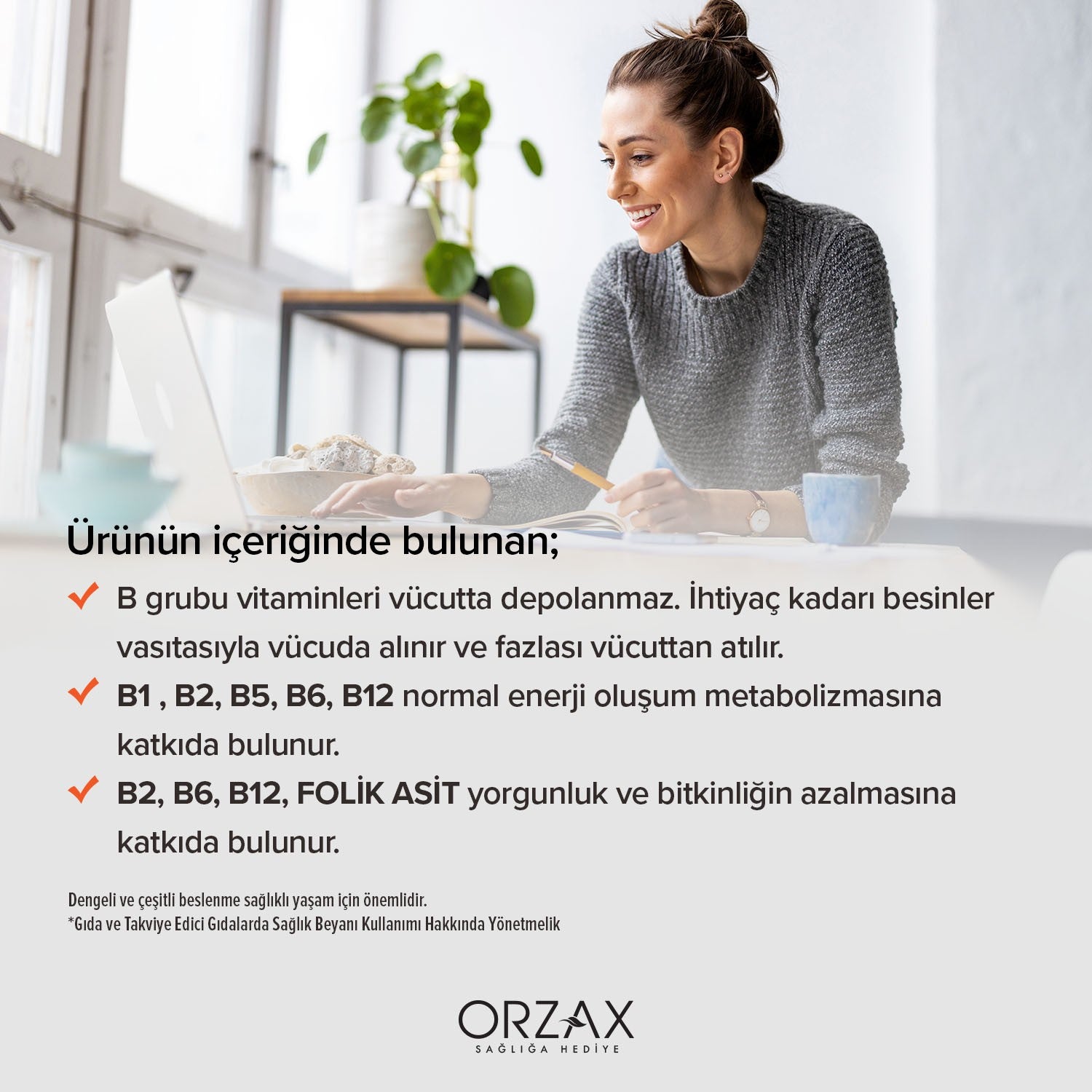 Orzax Ocean B Complex 50 Capsule Unflavored Dietary Supplement - MALLTURK