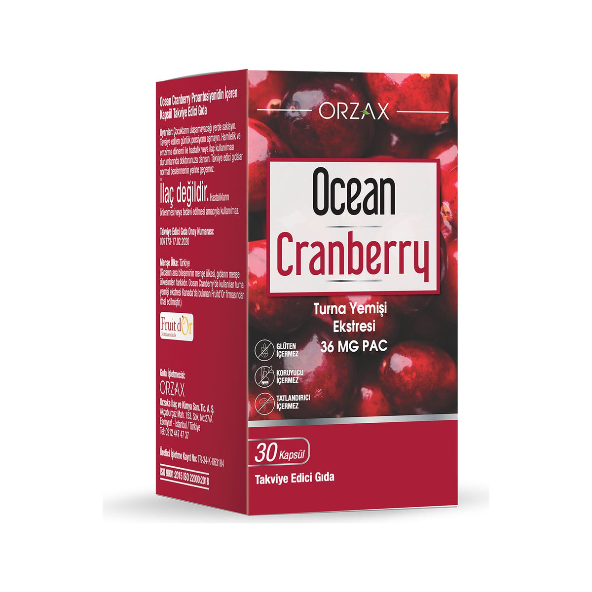 Orzax Ocean Cranberry 30 Capsule - MALLTURK