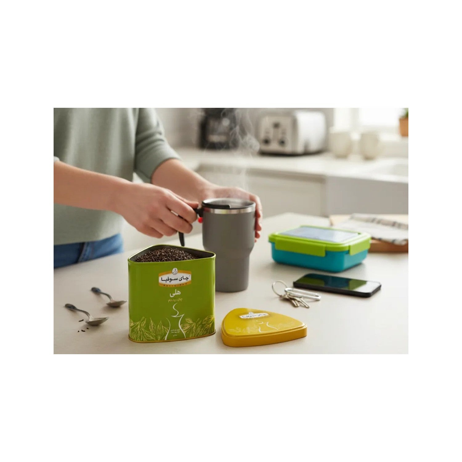 Sofia Tea Kenya tea 450 g Metal Kutu Kakule flavored CTC (tea Basak / tea sprout / Zengin Dem and intense aroma) - MALLTURK
