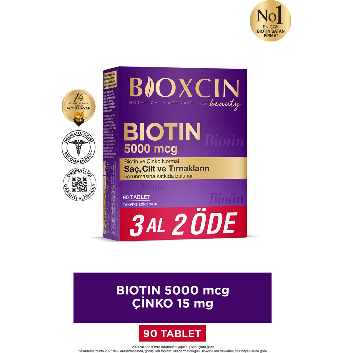 Bioxcin Biotin 5000 mcg Tablets