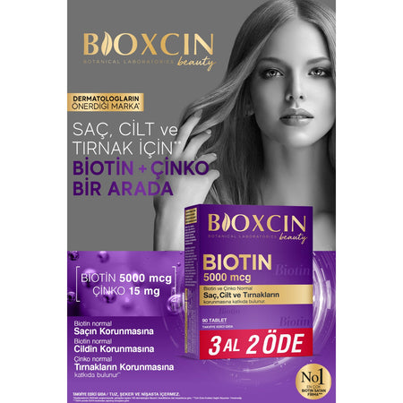 Bioxcin Biotin 5000 mcg Tablets