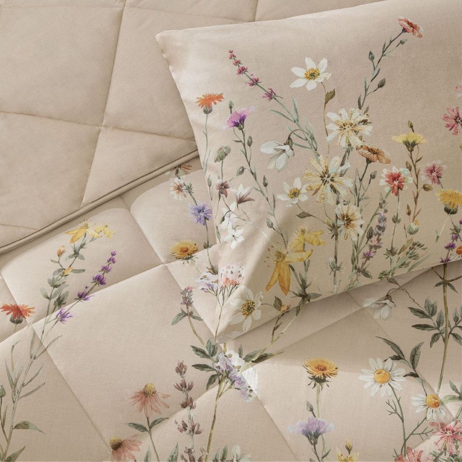Tac Lunel Ranforce Single Duvet Set Beige - MALLTURK