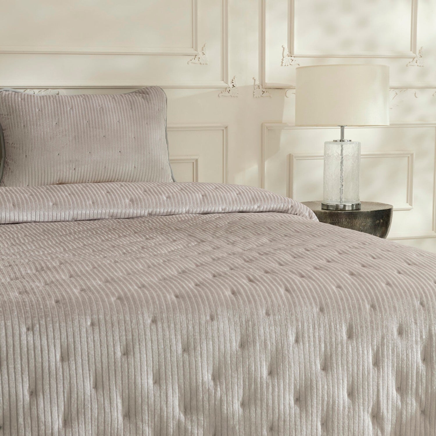 Karaca Home Lorian Double Bedspread Set Grey - MALLTURK