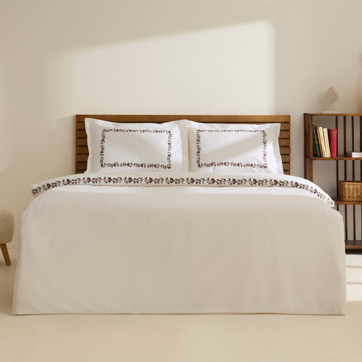 Karaca Home Merlith Double Duvet Cover Set White - MALLTURK