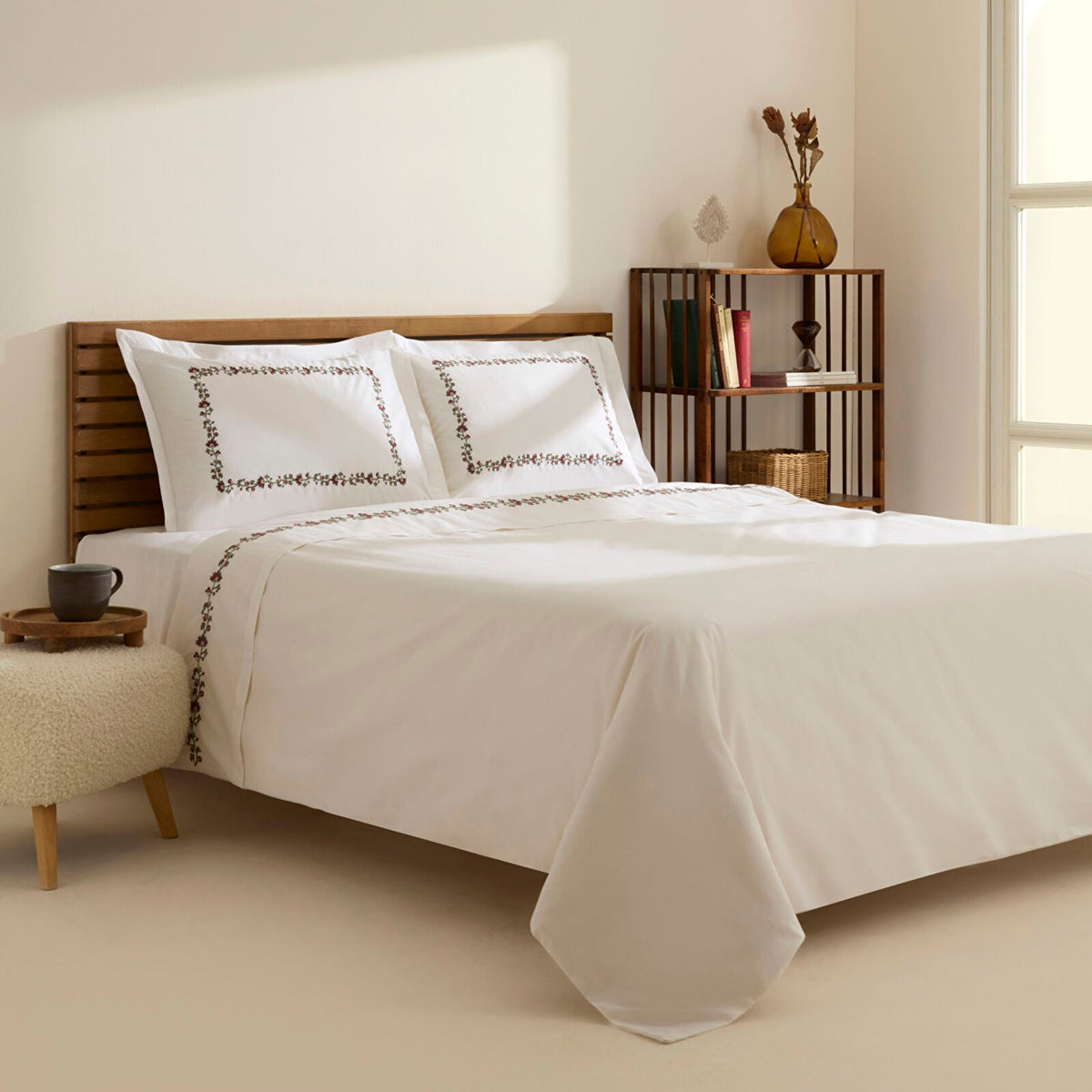 Karaca Home Merlith Double Duvet Cover Set White - MALLTURK