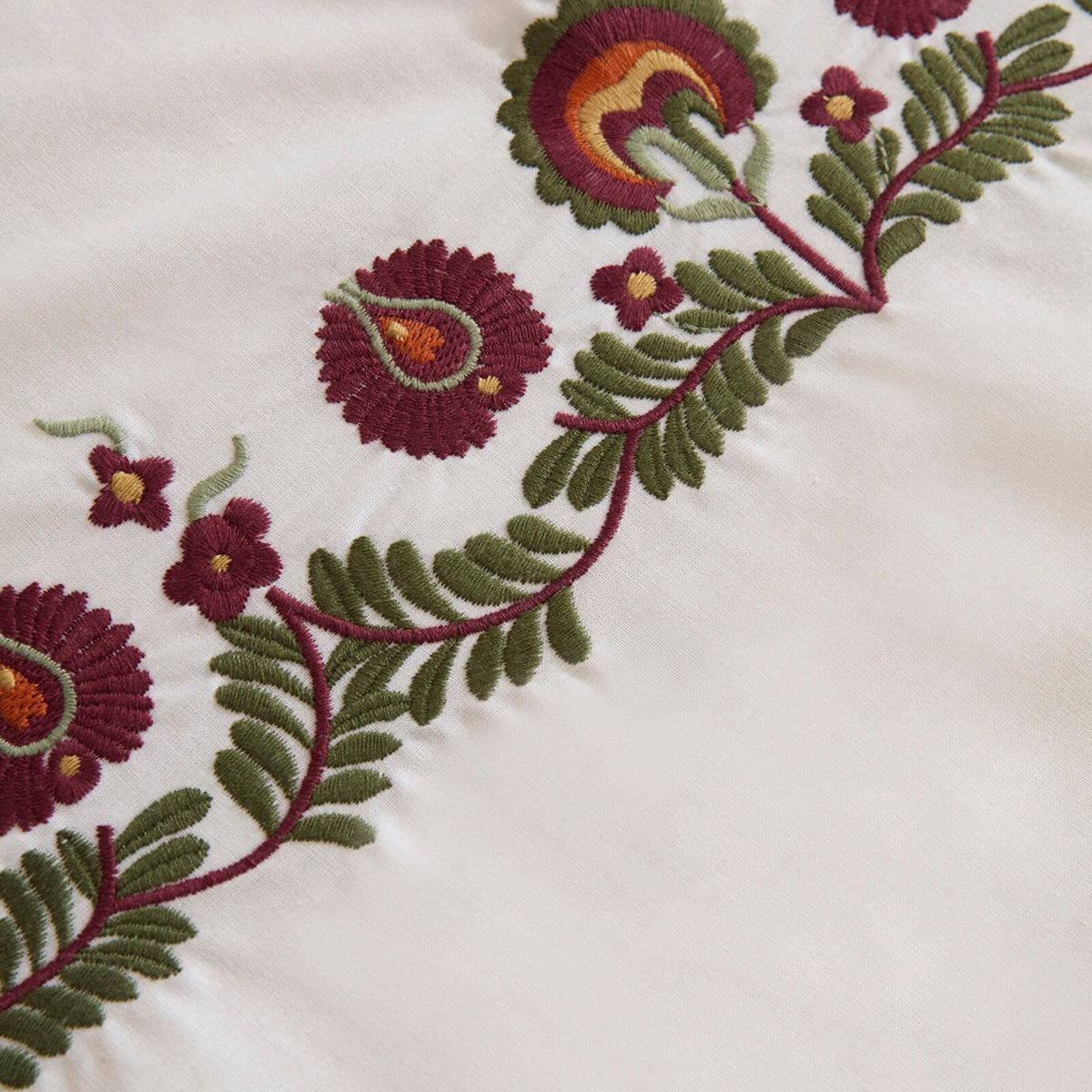 Karaca Home Nubea Embroidered Double Duvet Cover Set White - MALLTURK