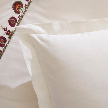 Karaca Home Nubea Embroidered Double Duvet Cover Set White - MALLTURK