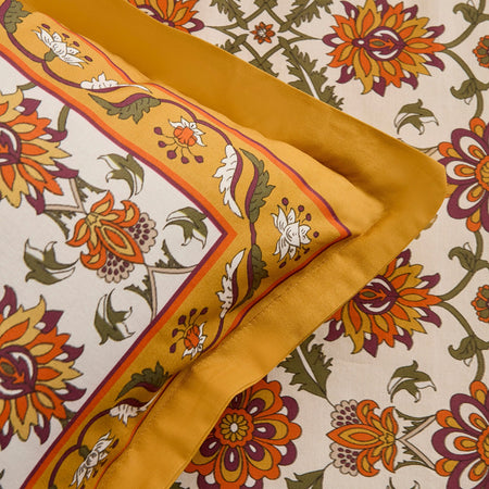 Karaca Home Zahara Double Duvet Cover Set Mustard - MALLTURK