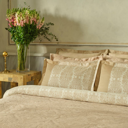 Karaca Home Maren Double Duvet Cover Set & Bedspread Set Beige