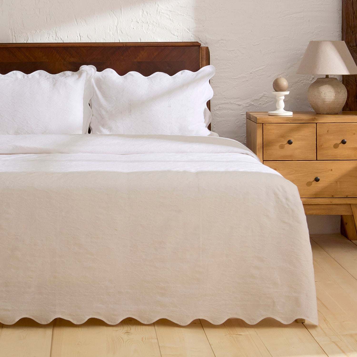 Karaca Home Maribel 100% Cotton Bedspread Set White - MALLTURK