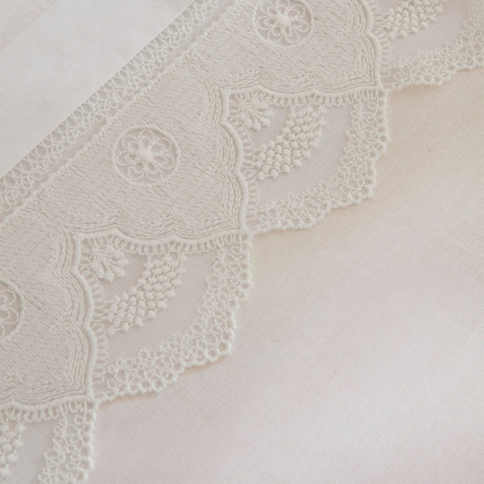 Karaca Home Teora Lace Double Duvet Cover Set White - MALLTURK