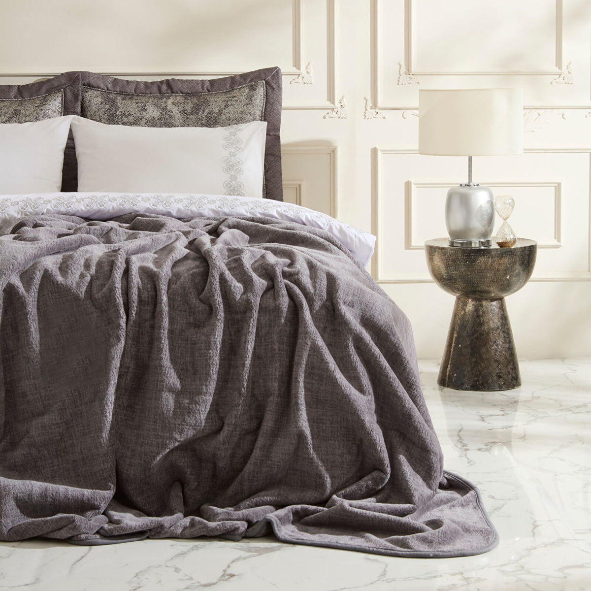 Karaca Home Encanto Anthracite Bridal Set - MALLTURK