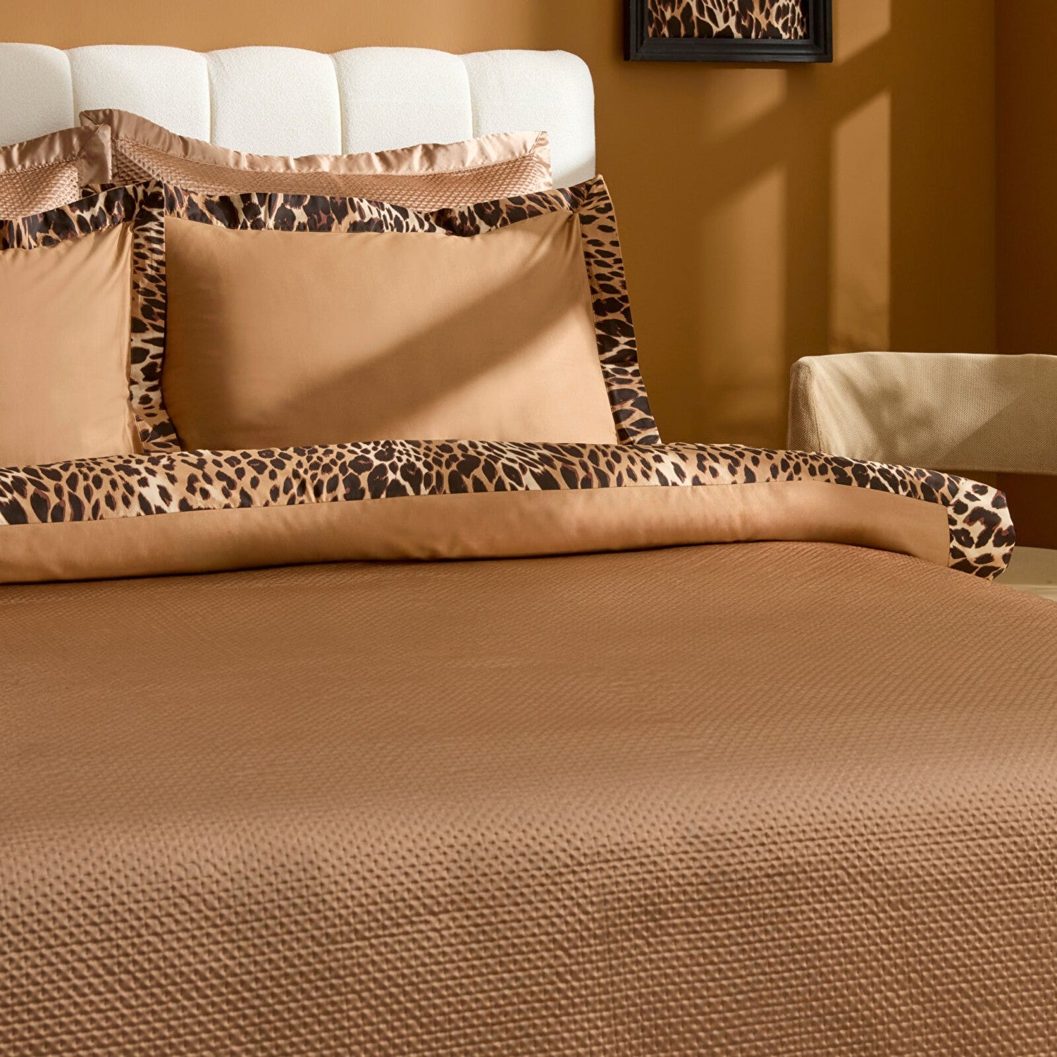 Karaca Home Clarte Beige 7 Piece Double Duvet Cover and Bedspread Set - MALLTURK