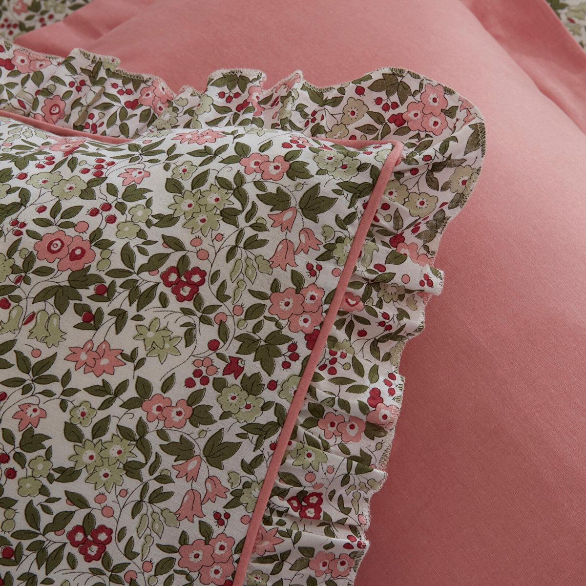 Karaca Home Minay 52 Thread Count %100 Cotton Double Duvet Cover Set Pink - MALLTURK