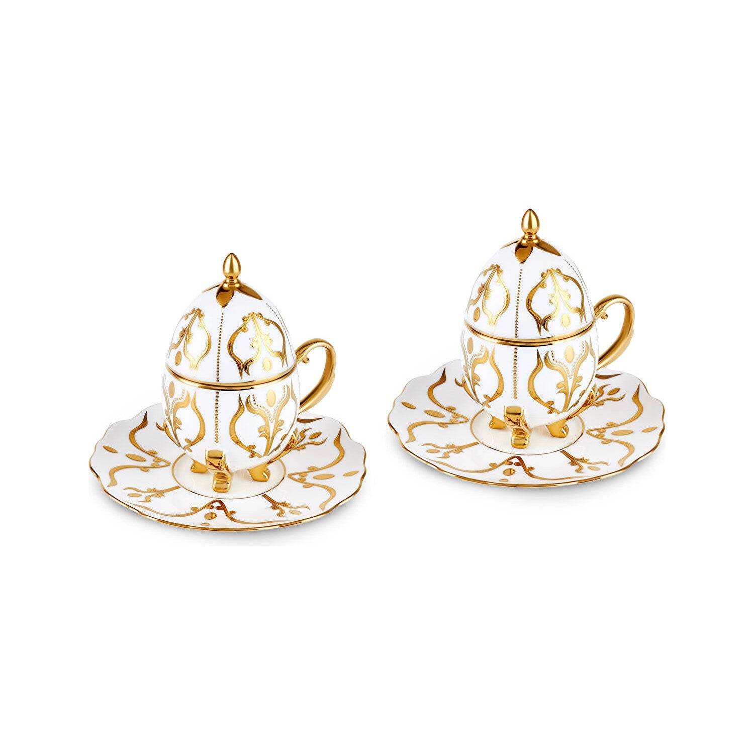 Karaca Faberge Egg Turkish Coffee Cup Set for 2, 90 ml - MALLTURK