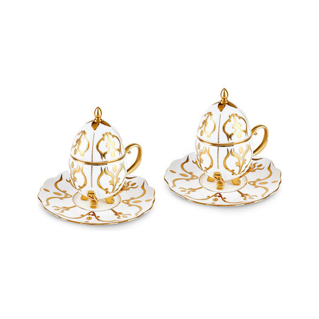 Karaca Faberge Egg Turkish Coffee Cup Set for 2, 90 ml - MALLTURK