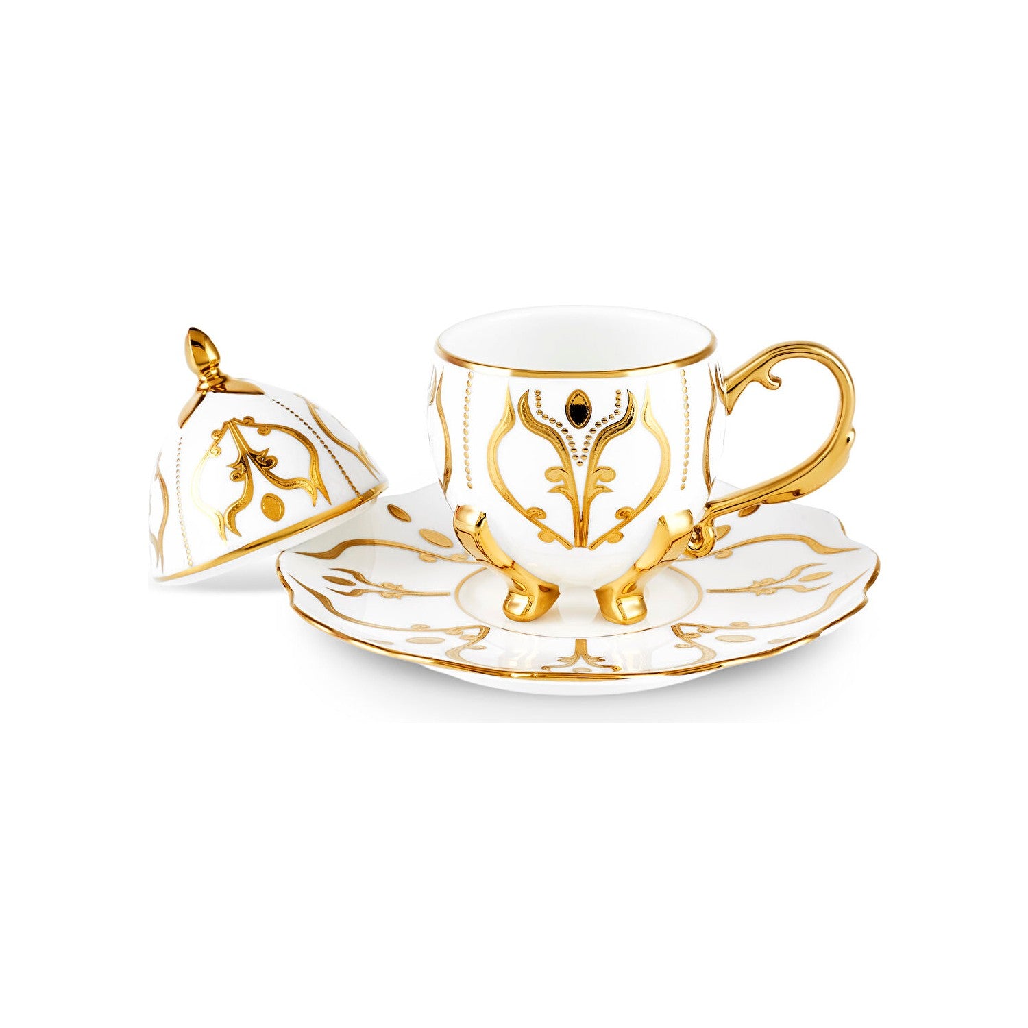 Karaca Faberge Egg Turkish Coffee Cup Set for 2, 90 ml - MALLTURK