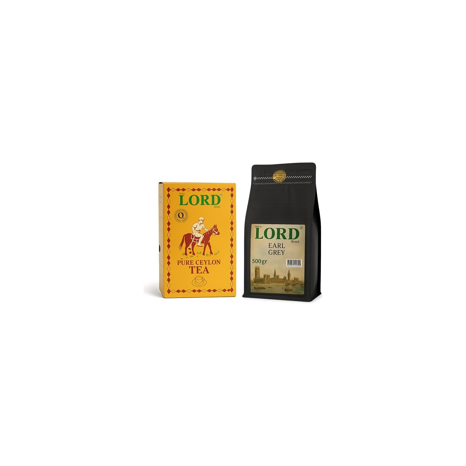 Lord Tea Premium blend Seti | Pure Ceylon black tea (1 pieces) + Earl Grey Bergamot tea (1 pieces) | Muhtesem flavor Paketi - MALLTURK