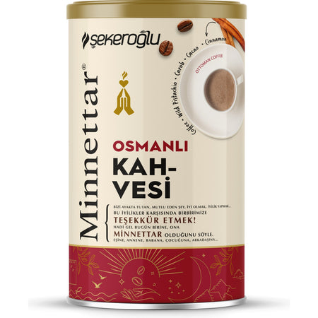 sekeroglu Minnettar Ottoman Coffee 200 gr Special Cylindrical Box - MALLTURK