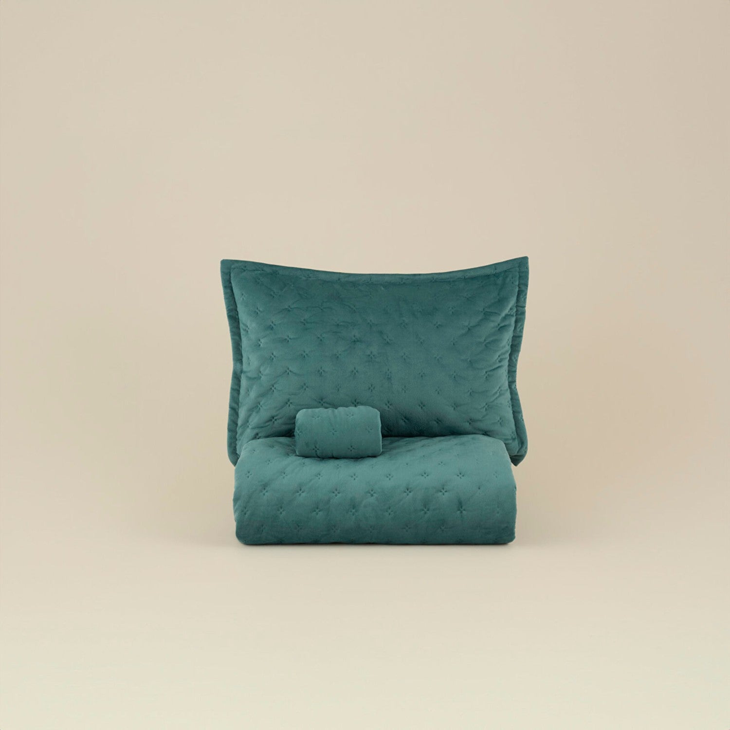 Karaca Home Granel Double Velvet Bedspread in Petroleum - MALLTURK