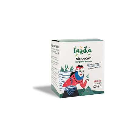 Lazika Iki Kisilik tea Seti - black tea 400 g, bergamot flavored Demlik bags, green tea 50 g, Sekine - MALLTURK
