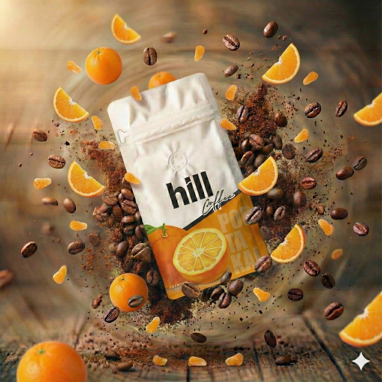 Hill Coffee Orange Flavored Turkish Coffee 200g - MALLTURK