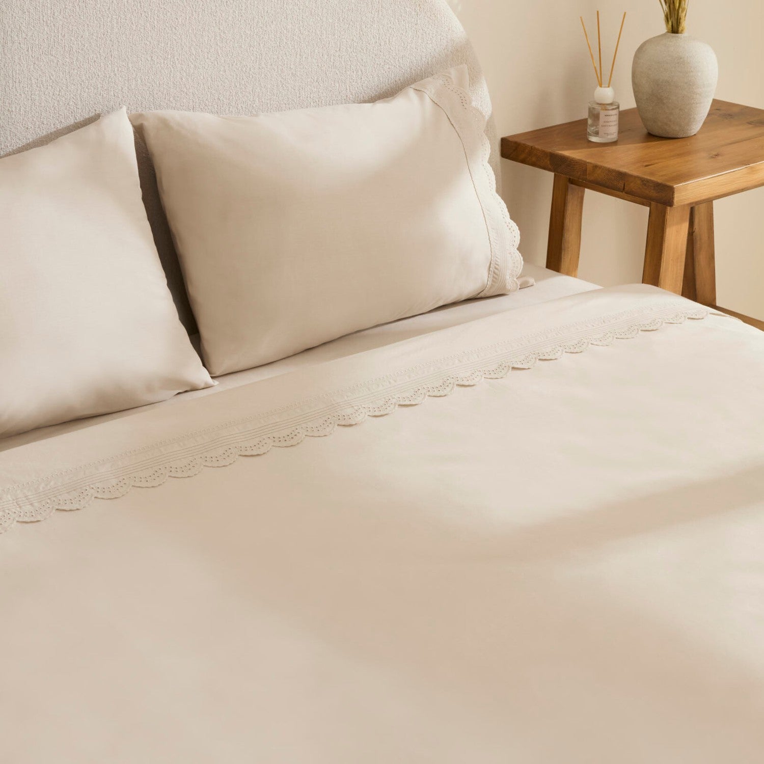 Karaca Home Ovelin Double Duvet Cover Set Beige - MALLTURK