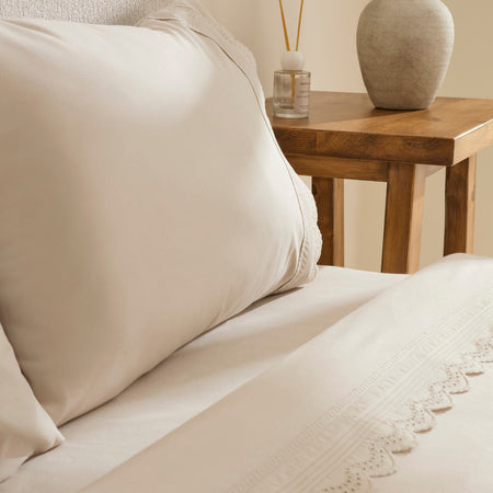 Karaca Home Ovelin Double Duvet Cover Set Beige - MALLTURK