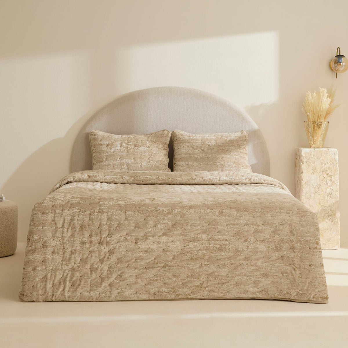 Karaca Home Clement Double Bedspread Set Beige - MALLTURK