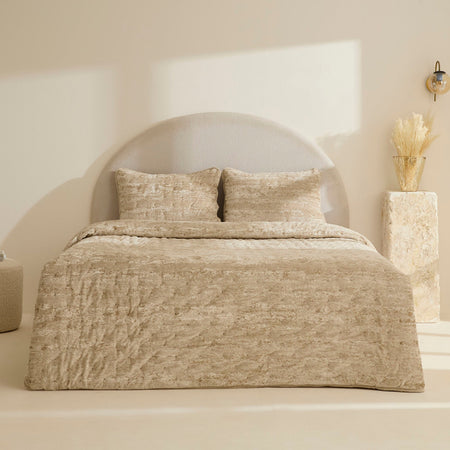 Karaca Home Clement Double Bedspread Set Beige - MALLTURK