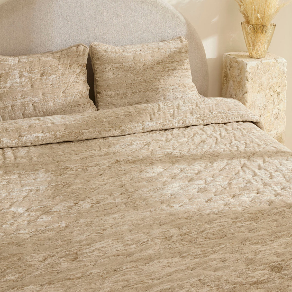 Karaca Home Clement Double Bedspread Set Beige - MALLTURK