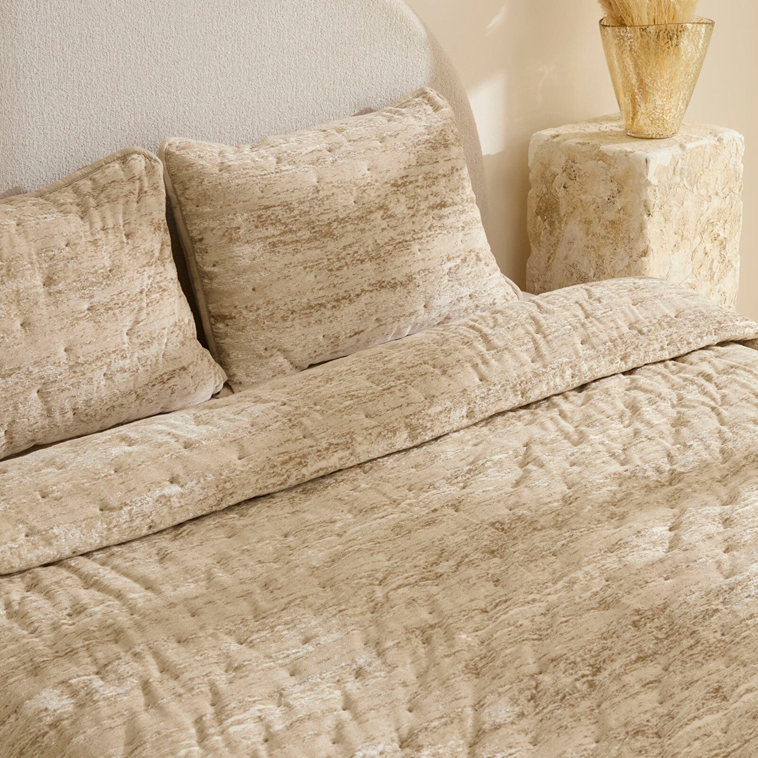 Karaca Home Clement Double Bedspread Set Beige - MALLTURK